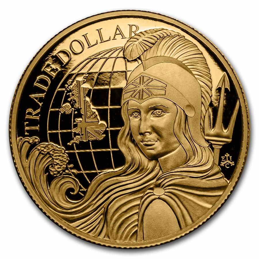 2022 St. Helena 1 oz Gold British Trade Dollar Proof